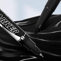 晨光（M&G） XPMV7403 双头黑色记号笔 细头1.5mm 极细头0.5mm  (单位：盒) 黑色