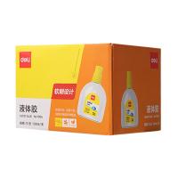 得力（deli）液体胶 自锁软刷头高透明胶水 高粘液体胶 学生文具 50ml/支  12支/盒 7304（单位：盒）透明色