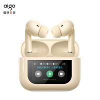 爱国者（aigo） 真无线蓝牙耳机 触屏 T23（智能版） 充电仓电池3.7V 300mAh耳机本体电池3.7V 38mAh*2 (单位:副) 米色