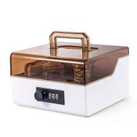 金隆兴 B8056  印章盒 公章收纳盒 密码锁 四格 （单位：个）白咖