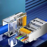 山泽（SAMZHE） CKT6100 六类直通穿孔式水晶头 8P8C纯铜镀金千兆网络连接器 RJ45电脑网线接头 100个  (单位：盒 )