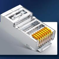 山泽（SAMZHE） CKT6100 六类直通穿孔式水晶头 8P8C纯铜镀金千兆网络连接器 RJ45电脑网线接头 100个  (单位：盒 )