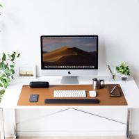 山业 MPD-C6BR-90 PU皮革桌垫 900x400x1.7mm 天然棕色 (单位:个)