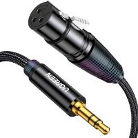 绿联（UGREEN）  20244 音视频连接线 2米 3.5转卡侬母 (单位： 根) 黑色