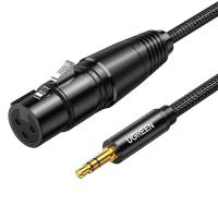 绿联（UGREEN）  20244 音视频连接线 2米 3.5转卡侬母 (单位： 根) 黑色