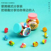 得力（deli） 7533 桶装卡通橡皮 20块/桶 混色 (单位:桶)