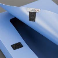 得力（deli） 5604 粘扣档案盒 A4 75mm 板材厚度1.0mm PP材质1/6/36 (单位：个) 蓝色