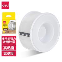 得力（deli） 33606 双面透明胶带 3cm*1m*2mm 1卷/盒（单位：盒）