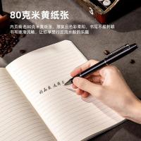 得力（deli） 3340 仿皮记事本 A5 120张 蓝色 (单位:本)