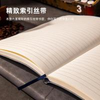得力（deli） 3340 仿皮记事本 A5 120张 蓝色 (单位:本)