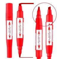 宝克（BAOKE）MP210 油性粗细双头记号笔物流笔  12支/盒 2mm+5mm（单位：盒）红色