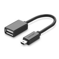 绿联（UGREEN） 10383 OTG数据线 mini USB转接头线 黑色 (单位:根)