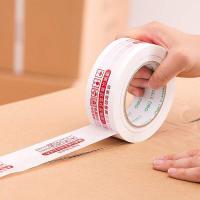 得力（deli） 33445 封箱胶带 42mm*120m*50um(5卷/筒) (单位:筒)白红色