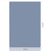 得力（deli） 22284 软面贴芯皮面本 A5 210mm*143mm 96张 80g米黄纸 PU皮质封面 (单位：本) 蓝色