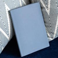 得力（deli） 22284 软面贴芯皮面本 A5 210mm*143mm 96张 80g米黄纸 PU皮质封面 (单位：本) 蓝色