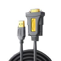 绿联（UGREEN） 20222 USB转RS232串口线 2米 黑色 USB转DB9针公头转接线/调试线 (单位:根)