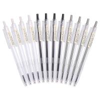 晨光（M&G） AGP81108 全针管按动中性签字笔 0.5mm  （单位：盒） 黑色(笔杆颜色随机)