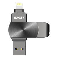 忆捷（EAGET） i66Plus-128G U盘 55*15*8mm、9.4g (单位：个) 锖色