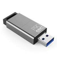 忆捷（EAGET） F90 U盘 128GB USB3.0 推拉式 金属 防尘/防水/防震 55.9*21.5*9.8MM (单位：个)