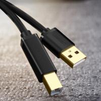绿联（UGREEN） 20847 打印数据线 2米 USB2.0 镀金头 （单位：根）黑色