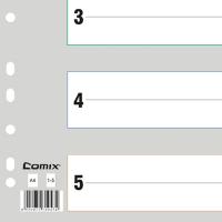 齐心（COMIX） IX901 五色索引纸 A4 11孔 224*297mm(单位：本)