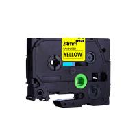 得印（befon） AZe-651 标签机色带不干胶兄弟标签纸色带 24mm*8m 黄底黑字（单位：支）
