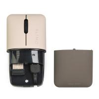 山业 MA-WBBS310BG 便携式小型鼠标 蓝牙无线双模 米色 (单位:个)