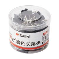 晨光（M&G） ABS92736 Eplus筒装黑色长尾夹  19mm  (单位：筒) 黑色