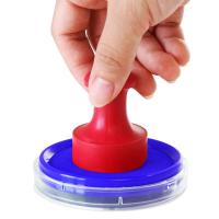 得力（deli） 9863 快干印台 内直径62mm 蓝色