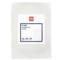得力（deli） 14300 护卡膜 100mic 100片/盒（单位：盒）透明白色