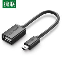 绿联（UGREEN） 10383 数据线 US249 Mini USB转USB母OTG线 12.5cm (单位：根) 黑色