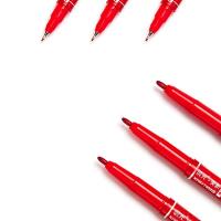 晨光（M&G） XPMV7403 赛美小双头记号笔 细头1.5mm,极细头0.5mm  (单位：支 )红色