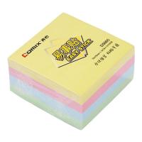 齐心（COMIX）D5005 便利贴 76*76mm 100张/本 400张/包（单位:包）颜色随机 新老包装随机发货