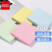 齐心（COMIX）D5005 便利贴 76*76mm 100张/本 400张/包（单位:包）颜色随机 新老包装随机发货