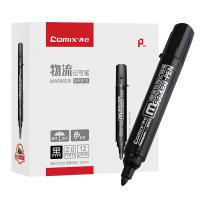 齐心（COMIX） MK818 粗头物流油性记号笔 2.0mm 12支/盒(单位：盒) 黑色