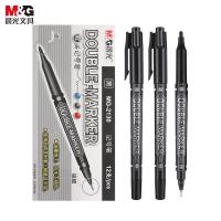 晨光（M&G）MG2130A 双头记号笔 笔长142mm 12支/盒 （单位：盒）黑色