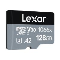 雷克沙（Lexar）LMS1066128G-BNNNC 存储卡 128GB Micro SD3.0 UHS-I 传输160MB/s 写入120MB/s 尺寸11*15*1mm (单位：片) 黑灰配色