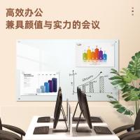得力（deli） 8741 悬挂式磁性钢化白板 200*100cm(单位：块) 白色