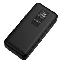 忆捷（EAGET）EQ202移动电源 自带双线智能数显 快充多接口便携式 22.5W 20000毫安（单位：个） 黑色