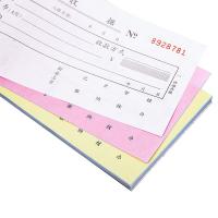 得力（deli） 9384 三联单栏收据 87*175mm 10本/包 （单位：包）新老产品随机发货