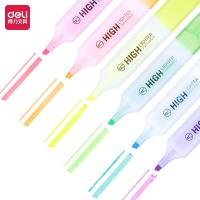 得力（deli） S628 6色双头荧光笔 6支/袋(单位：袋) 混色