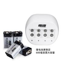 雷摄（LEISE） 904 电池 4节600毫安9V锂电池+四槽9V充电器 （单位:套）