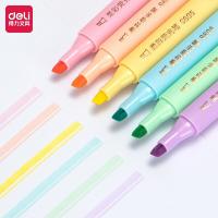 得力（deli） S605 6色柔彩荧光笔套装 6支/盒(单位：盒)