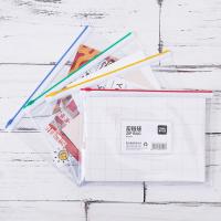 得力（deli） 5524 透明文件拉链袋 A5 12只/组(单位：组) 颜色随机