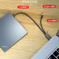 联想（Lenovo） TX800 外置光驱 超薄外置DVD刻录机 24倍速(单位：个) Type-C+USB双接口