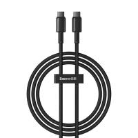 倍思（Baseus） 钨金系列快充 数据线 Type-C to Type-C 100W 1米 （单位:根） 适用苹果15/16iPad/MacBook华为笔记本 黑色