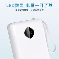 沃品（WOPOW）LQ03 自带线小巧充电宝 10000mAh 白色（单位：个）