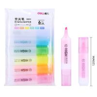 得力（deli） S628 单头荧光笔 一袋6支  (单位：袋 )粉色、橙色、黄色、绿色、蓝色、紫色