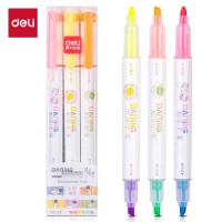 得力（deli） S749 彩色荧光笔 3支/盒 （单位:盒） 六色