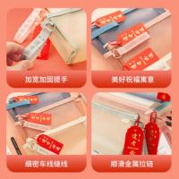 晨光（M&G） APB932EG 莫兰迪大开口网纱笔袋 网纱材质 OPP袋 21.2*10cm (单位：个) 蓝色